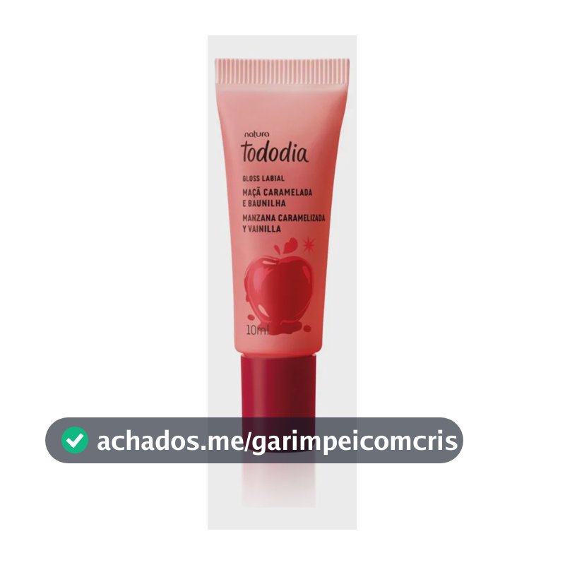 Gloss Labial Natura Tododia Maçã Caramelada E Baunilha 10 Ml