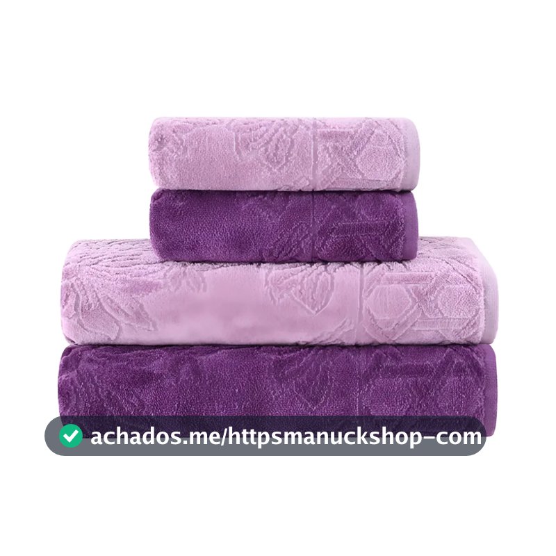 Jogo De Toalhas Banho Village Com 4 Peças Lilás E Roxo Buddemeyer
