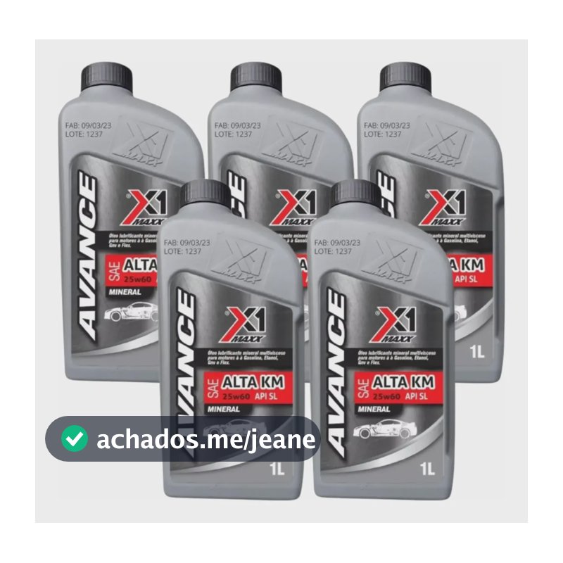 5 Oleo Alta Km 25w60 Óleo Lubrificante Grosso Motor Cansado