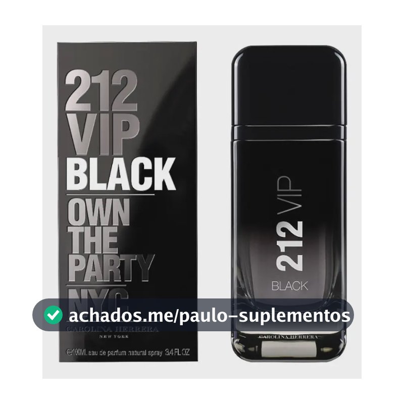 Perfume 212 Vip Black 200 Ml Carolina Herrera Edp Masculino