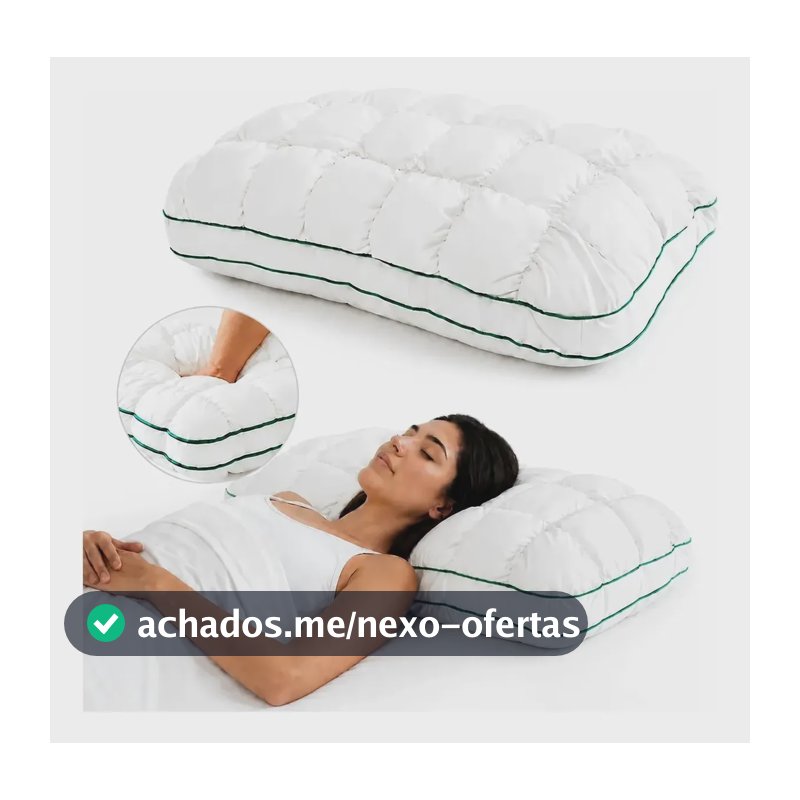 Travesseiro 50x70cm Alto Travesseiro Hotelaria Antialérgico Branco