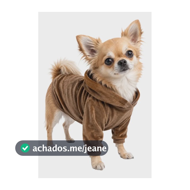 Blusa Capuz Gutti Gutti Plush Navalhado Moda Pet Premium Camelo P