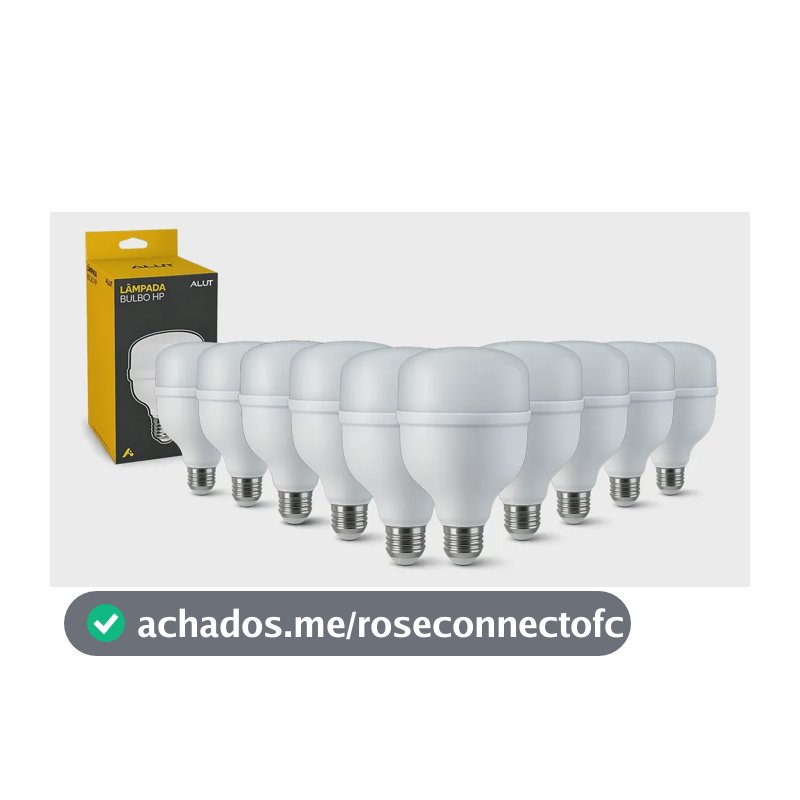 Kit 10 Lâmpadas LED Bulbo 50W Alta Potência Branco Frio 6500K Bivolt E27 - Super Bulbo Econômica 4000 Lúmens Ideal Galpão Fábrica Comércio