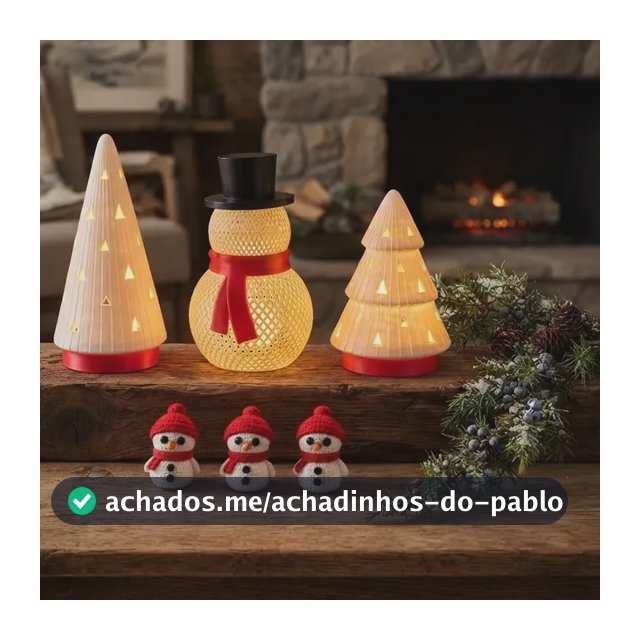 Kit Decoração De Natal 3d  Enfeites Natalinos Para Mesa