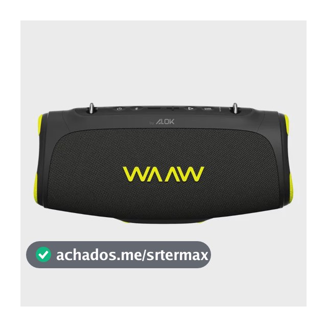 Caixa De Som Bluetooth Waaw By Alok Boom 110 Prova D'água Preto 127/220v
