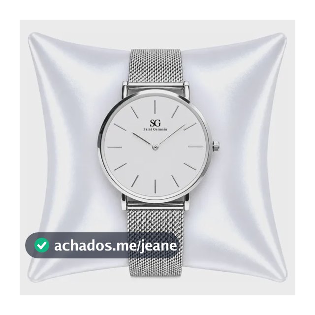 Relógio Saint Germain Prata Harlem Silver 40mm Fundo Branco