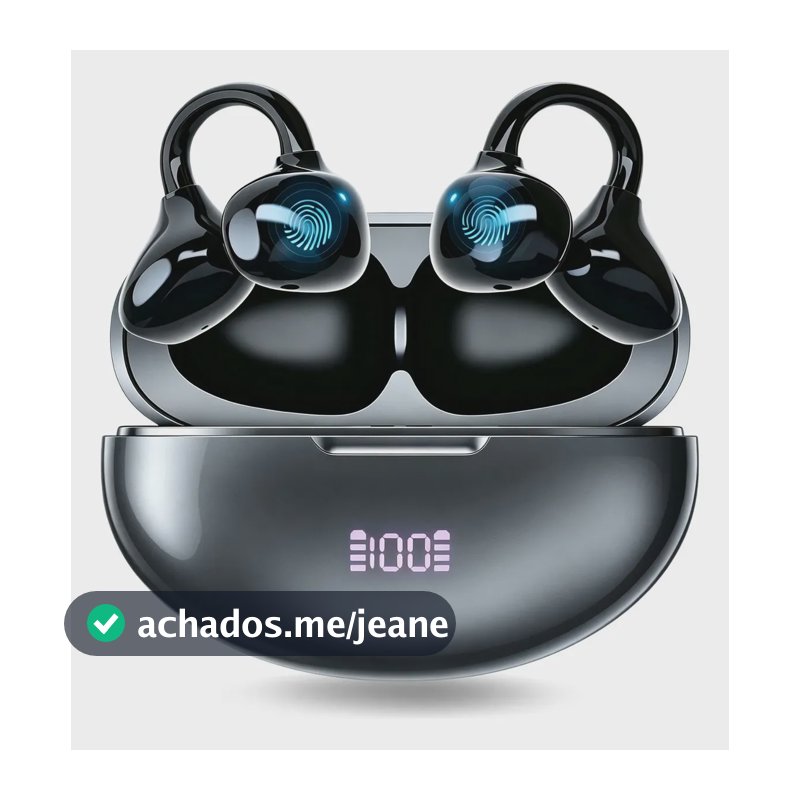 Fone de Ouvido Sem Fio Open-ear Bluetooth JSKJ Q108 para Esporte e Treino com Condução Óssea