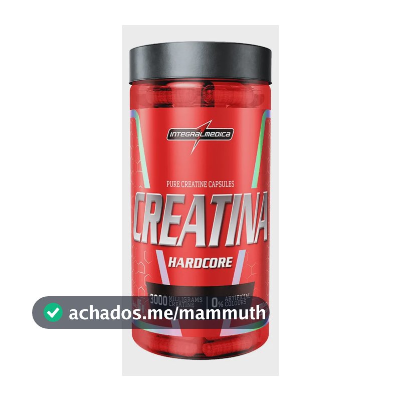 Creatina Integralmédica Hardcore em cápsula Sem sabor x 105g de 120 un