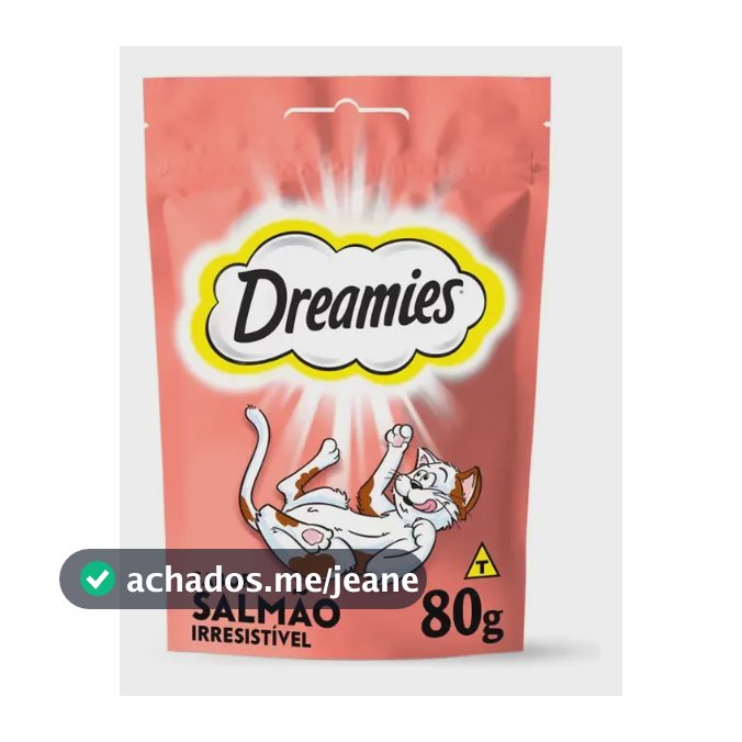 Petisco Sabor Salmão Irresistível Gatos Adultos 80g Dreamies