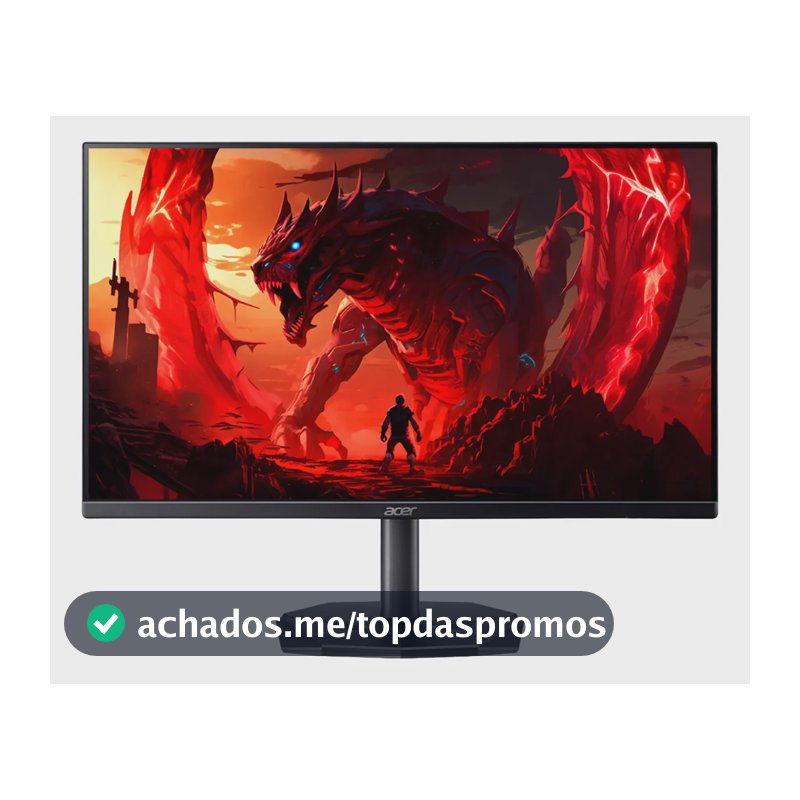 Monitor Gamer 27" Acer Nitro KG0 KG270 P0bi com Tela LED VA Full HD 144Hz 1ms GtoG AMD FreeSync Game Mode 8 Modos 99% sRGB e Design ZeroFrame
