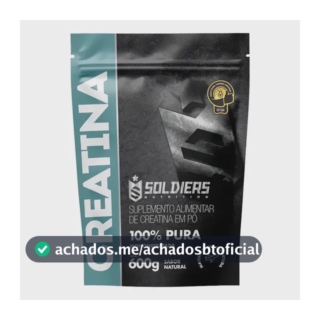 Creatina Soldiers Nutrition em pó Sem sabor x 600g