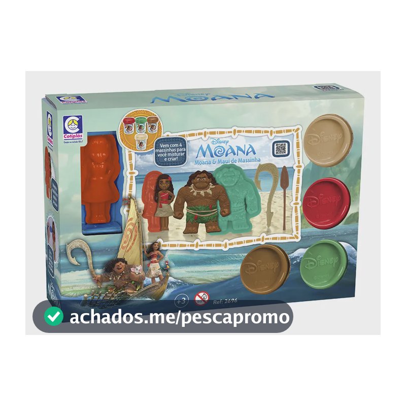 Brinquedo Moana E Maui Massinha Disney