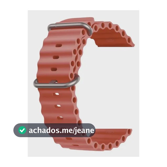 Pulseiras Ocean Silicone Para Smart Watch Relógios 42mm 44mm 45mm 47mm 49mm Vermelho