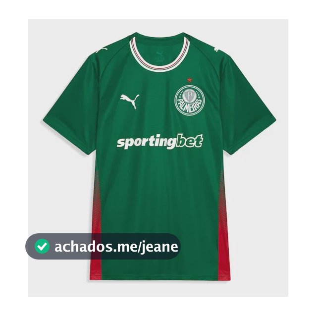Camisa Palmeiras Torcedor Puma 26/27 Masculina Verde Gg