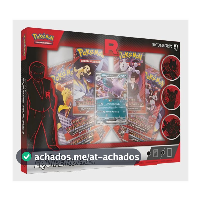 Box Pokémon Coleção Equipe Rocket Nidoking Ex