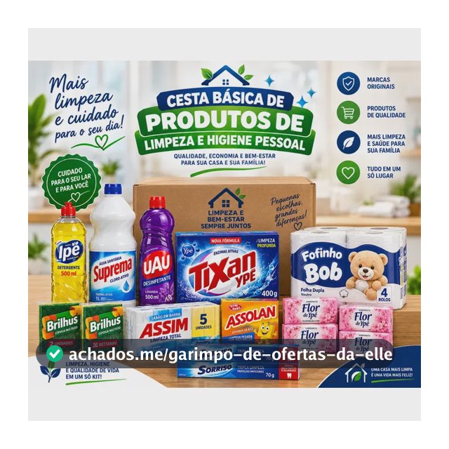 Cesta Básica De Limpeza E Higiene Pessoal Kit Completo