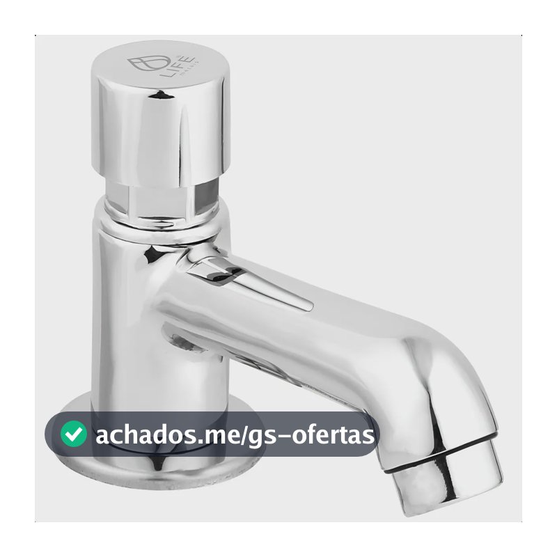 Torneira Automática Para Lavatório Ou Bancada Metal Cromado Cromado