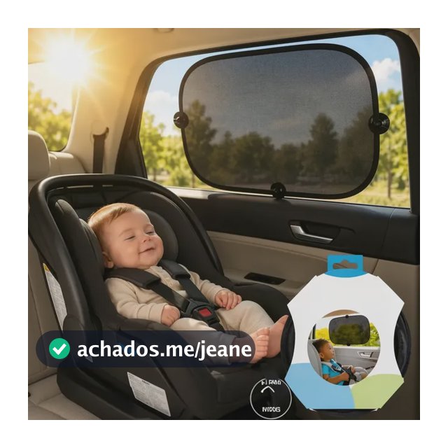 2 Protetores Solar Carro Infantil Tela Blackout Janela