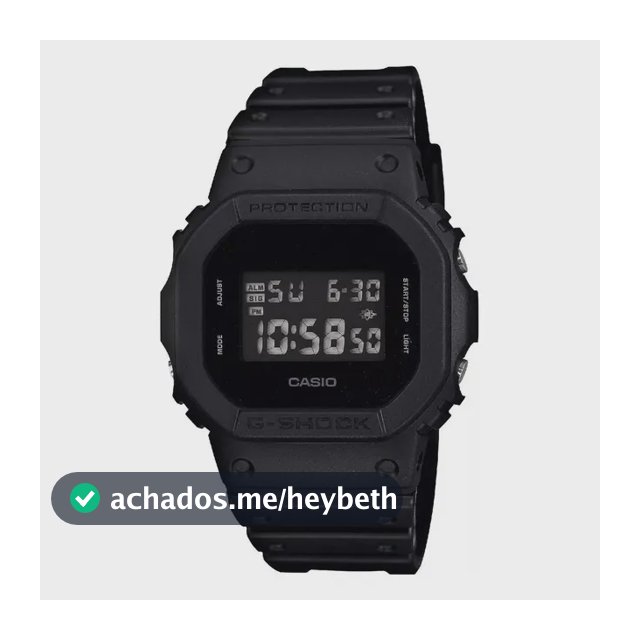 Relógio Casio Masculino G-shock Digital Preto Dw-5600bb-1dr Preto