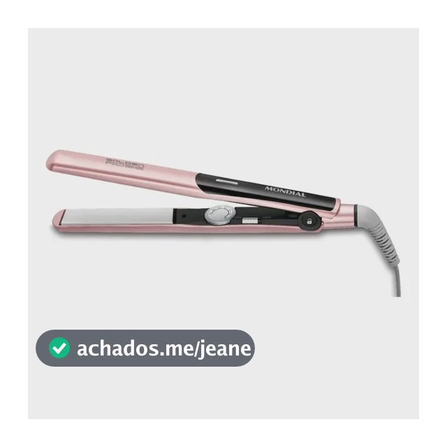 Prancha Alisadora Mondial Golden Rose/Preto Bivolt P-20
