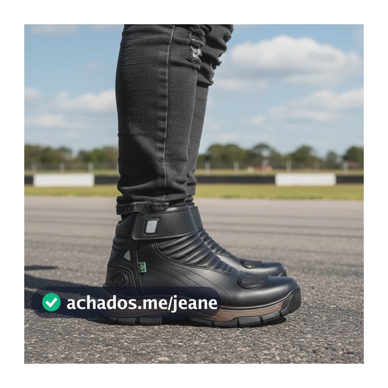 Bota Adventure Motoqueiro Masculina Marotto Confortável Preto 44