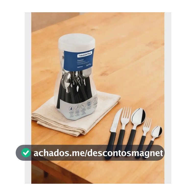 Faqueiro Tramontina Aço Inox 20 Peças Jogo Talheres Presente Preto