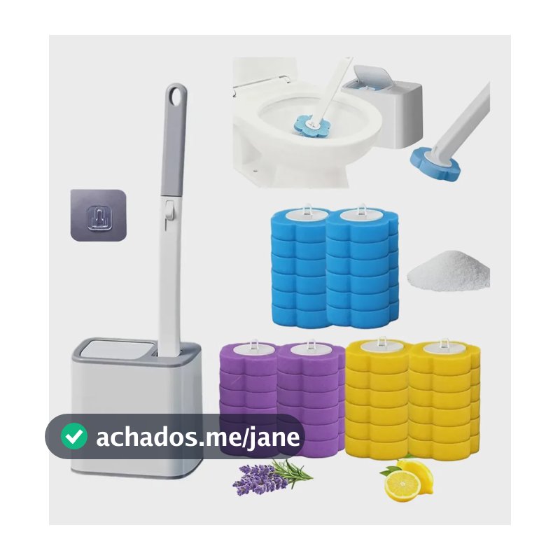 Kit Limpador De Vaso Escova Sanitária 36 Refis Descartavel 36 Kit 12 Aroma Marinho 12 Lavanda E 12 Limão