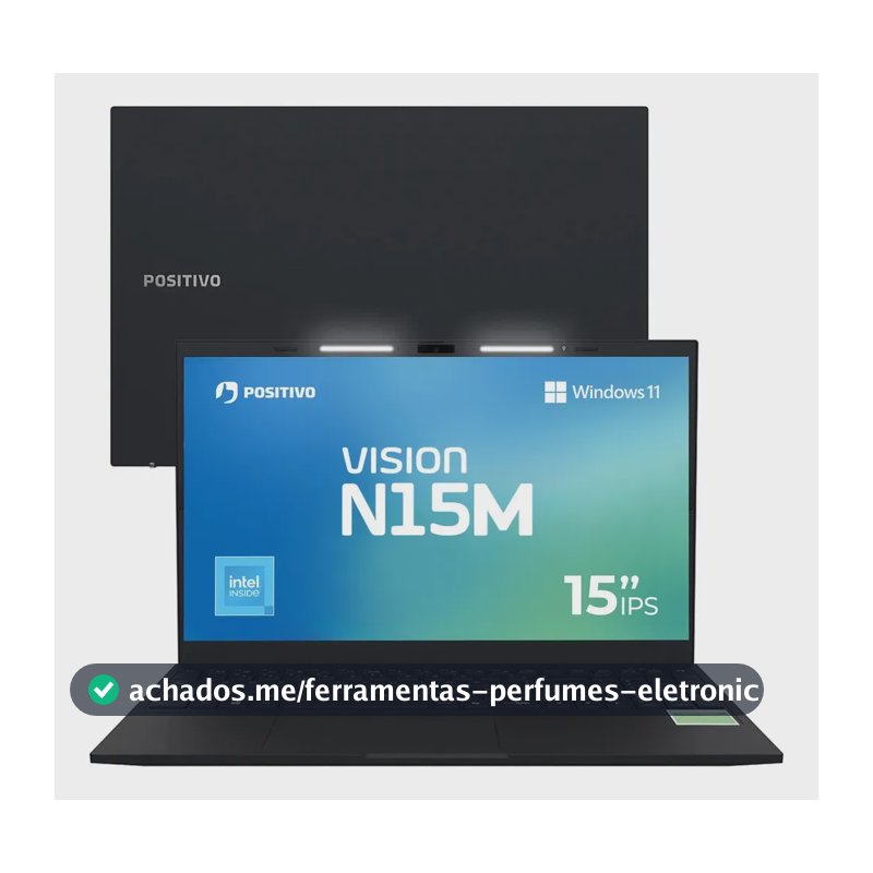 Notebook Positivo Vision N15M Intel N100 8GB RAM 128GB SSD, Windows 11 Home e Tela 15.6" Full HD IPS Antirreflexo