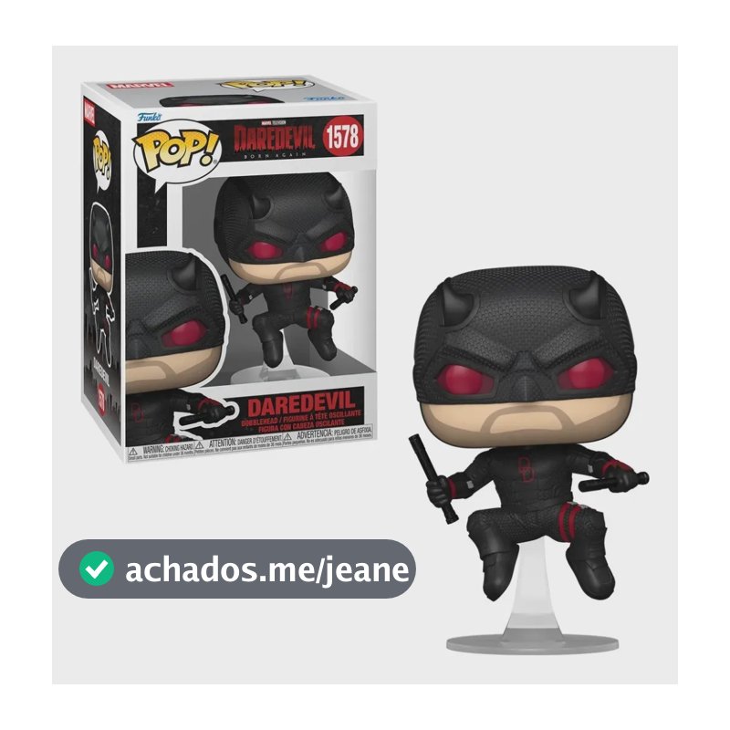 Boneco Funko Pop! Marvel Demolidor Renascido Traje Preto