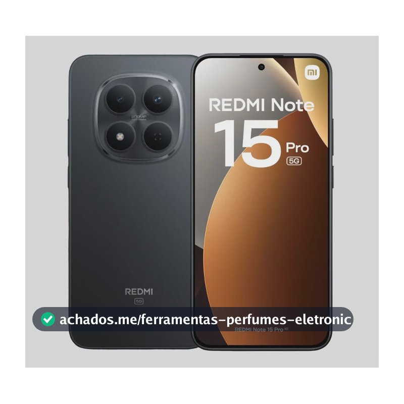 Xiaomi Redmi Note 15 Pro 5g Dual Sim 256gb 8gb Ram Global Preto