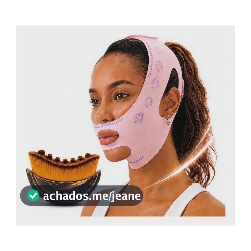 Kit Máscara Modeladora Facial + Escova Massagem Reutilizável