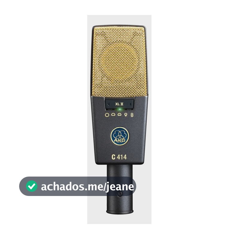 Microfone AKG C414 Condensador Cardioide, Hipercardióide, Omnidirecional, Bidirecional cor dark gray/gold com alto-farlantes