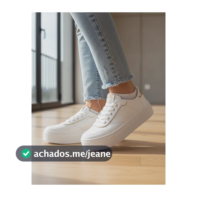 Tênis Feminino Plataforma Moleca 5658 Branco 37 Br
