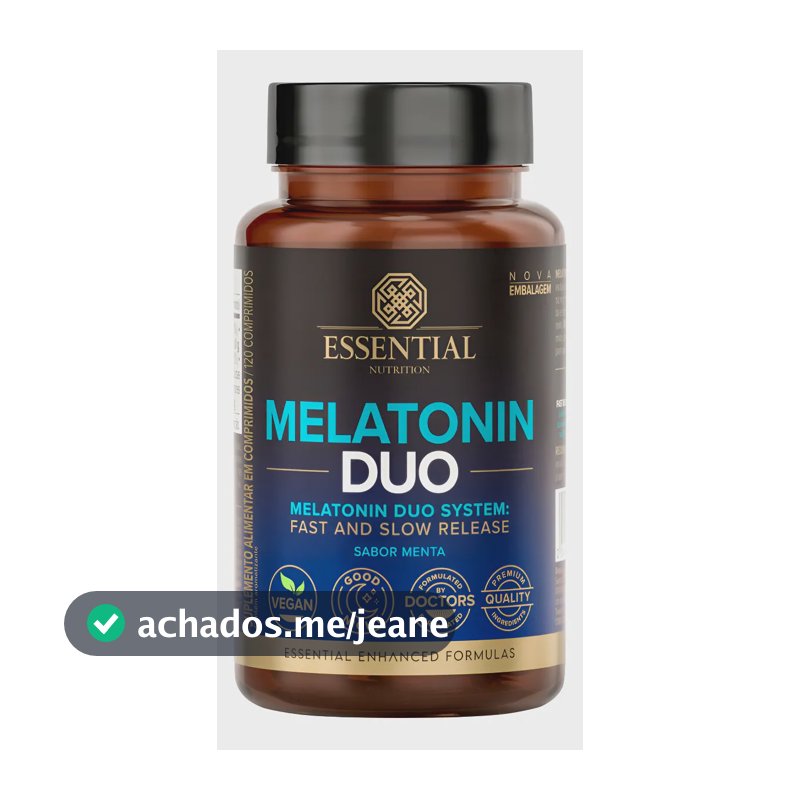 Melatonina Essential Nutrition em comprimidos sabor Menta x 200mg de 120 un