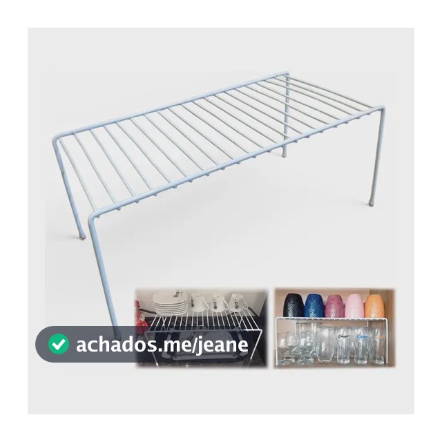 Kit 02 Organizador Prateleira Multiuso Branco, Preto, Cobre