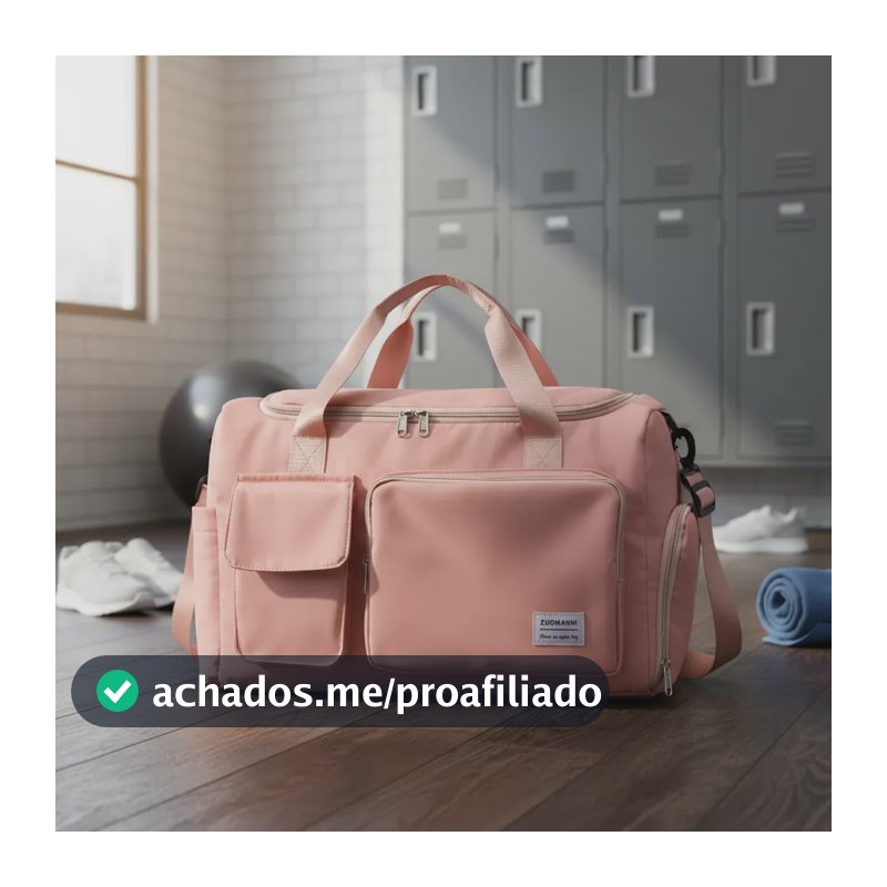 Bolsa De Mão Mala Para Viagem 10kg Feminina  Academia Tenis Rosa Liso