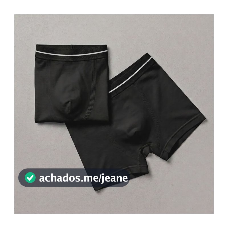 Kit 2 Cuecas Microfibra Poliamida Mercado Livre Basics Preto Liso Gg