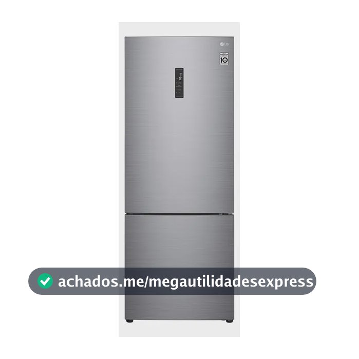 Geladeira Smart LG Frost Free Inverter 451L Inverse Cor Inox Look - 127V