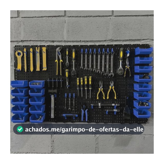Painel Ferramentas Organizador Perfurado 118x52 + Brindes