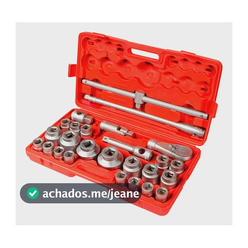 Jogo De Soquete Estriado 3/4 Pol. 21 - 65 Mm 26 Pcs Mtx