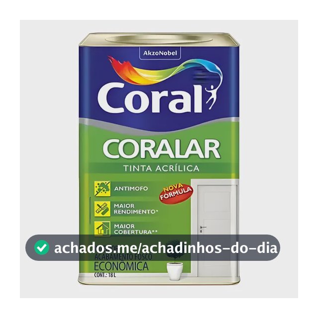 Tinta Coralar Anti Mofo Acrilica Coral Escolha Sua Cor!!