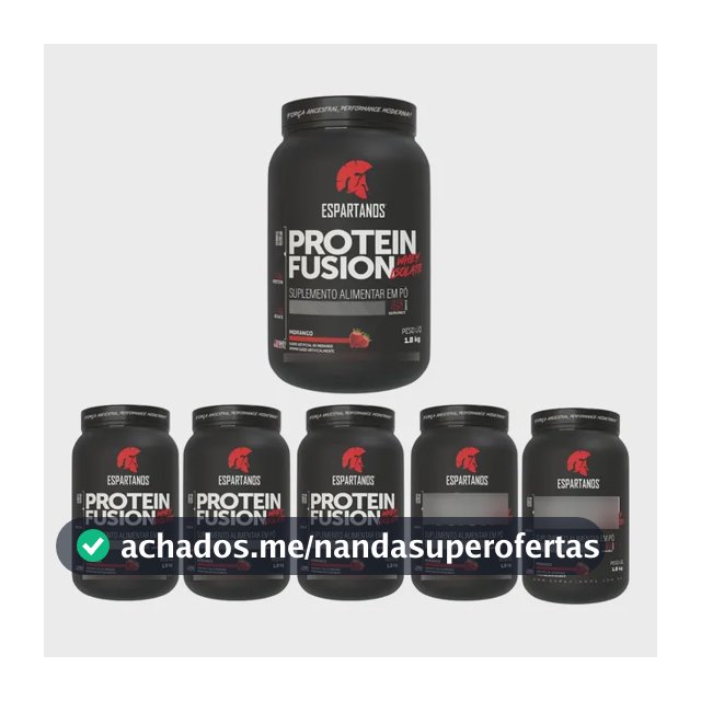6x Protein Fusion Whey Isolate 900g - Kit Atacado Cx Fechada Morango