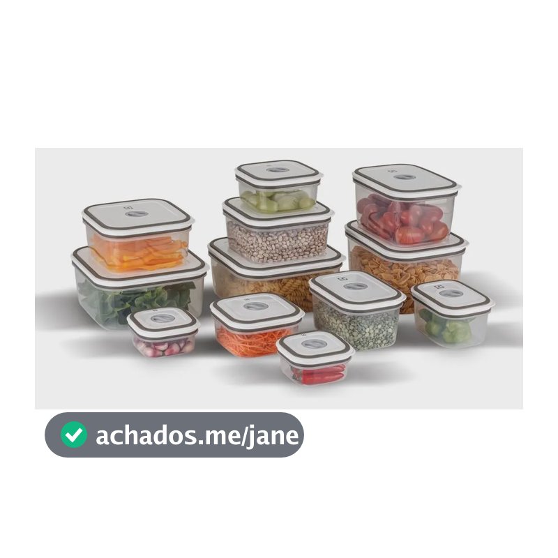 Electrolux Kit 12 Potes Herméticos de Plástico Retangulares