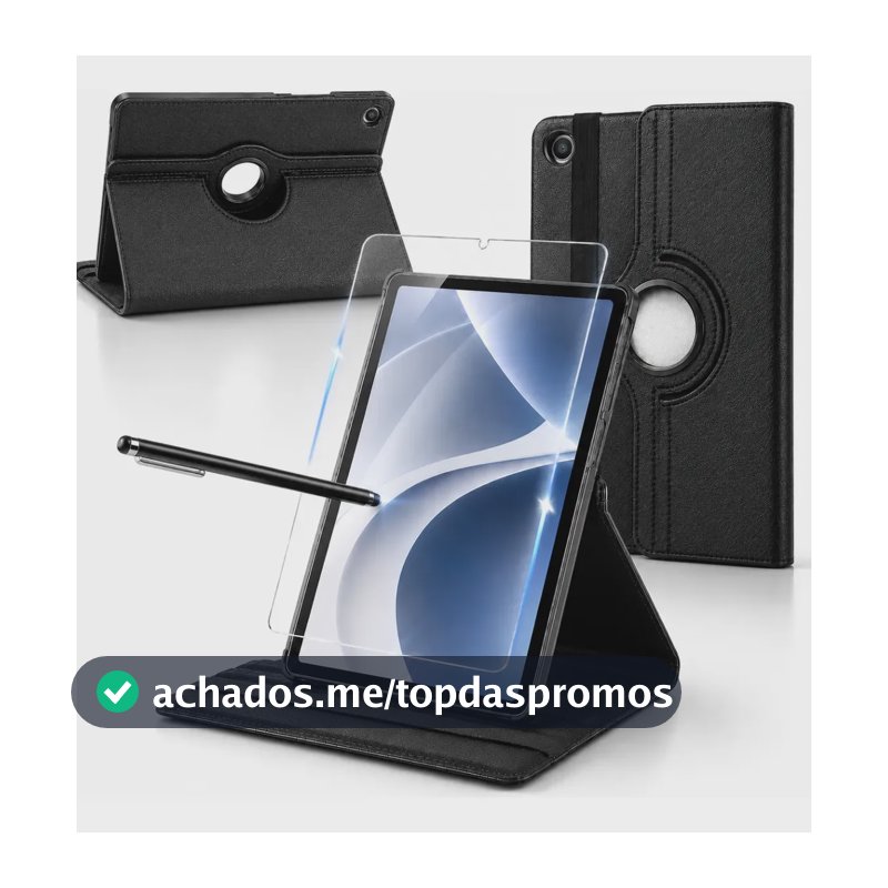 Kit Capa Para Tablet Samsung Galaxy Tab A11+ Plus + Pelicula Preto