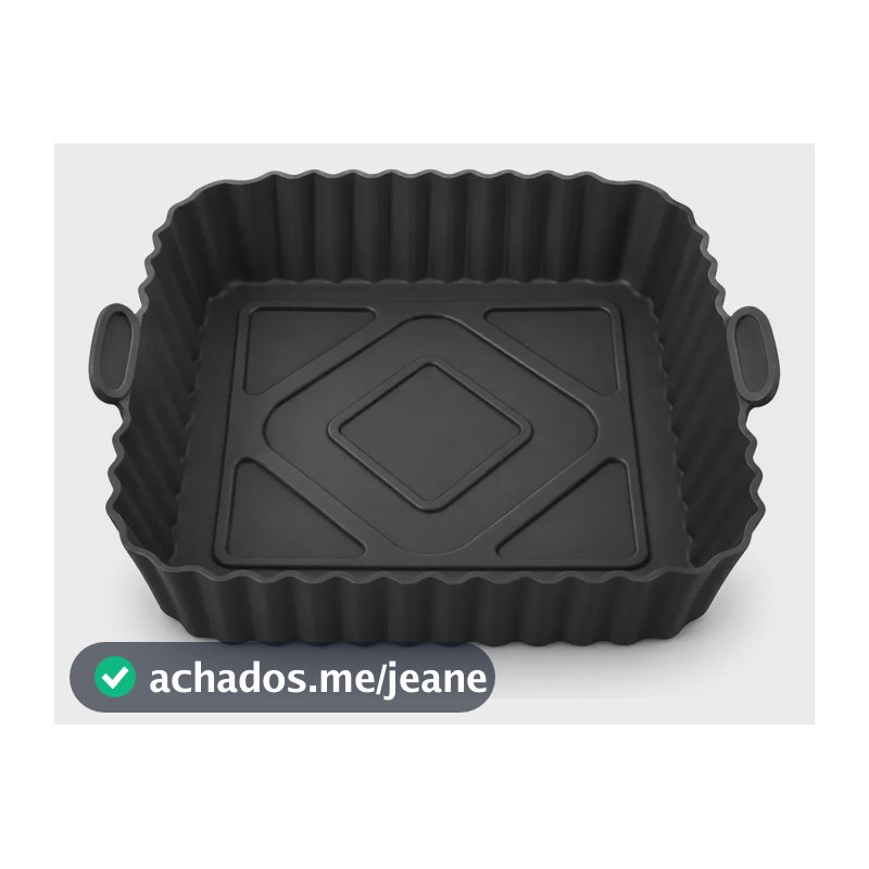 Kit 2 Formas De Silicone Reutilizável Antiaderente Air Fryer