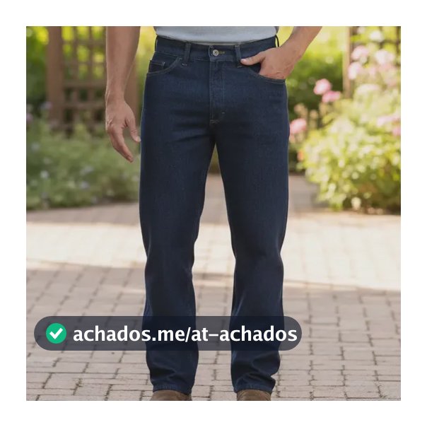 Calça Jeans Masculina Tradicional Básica Corte Reto Mzoco