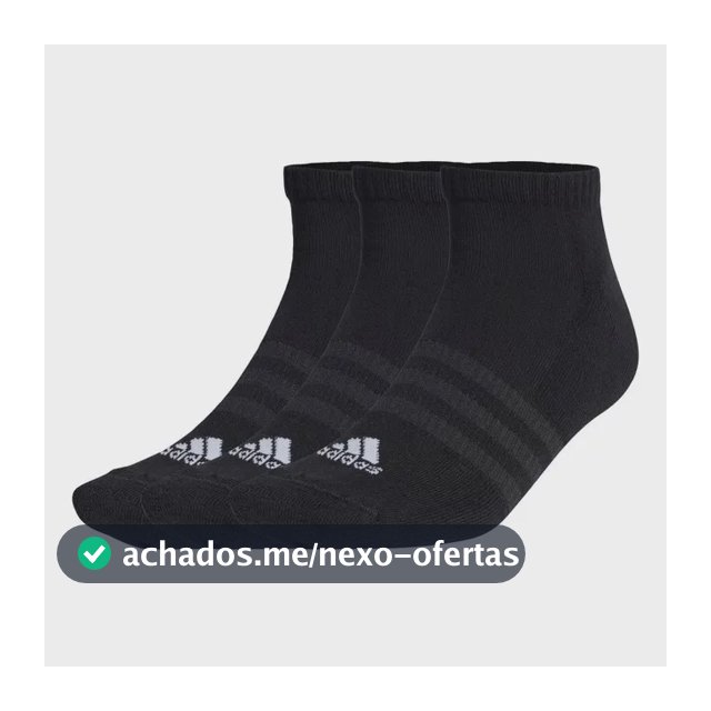 Meias Amortecidas Cano Baixo 3 Pares adidas