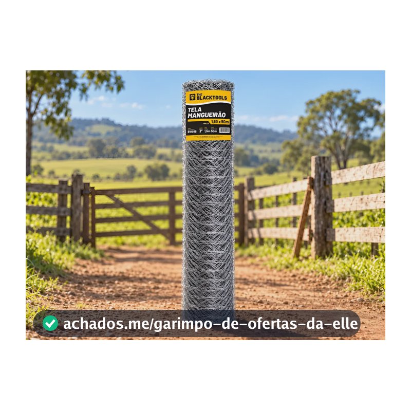 Tela Cerca Soldada Mangueirão Fio 18 1,50 X 50m Galvanizada