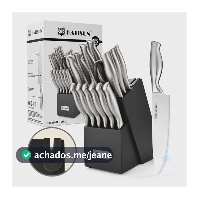 Conjunto De Facas Cozinha 15pçs Profissional Para Chef