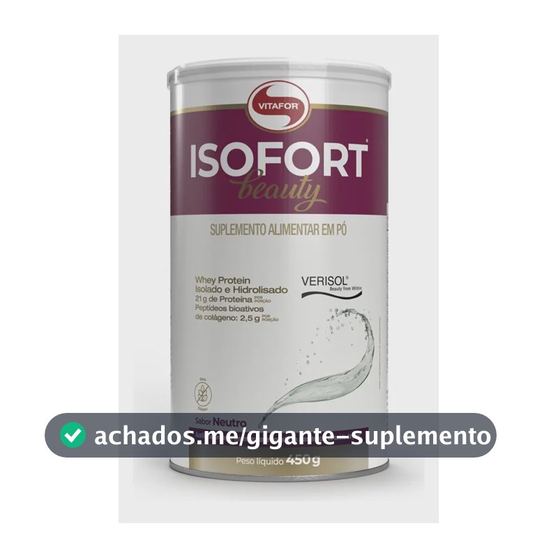 Suplemento Alimentar Isofort Beauty Neutro 450g Vitafor Sem Sabor
